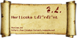 Herlicska Lóránt névjegykártya