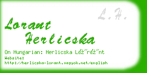 lorant herlicska business card